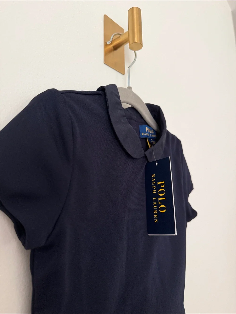 Polo by Ralph Lauren Navy Short-Sleeve Peter Pan Collar Dress